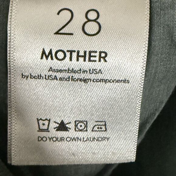 Mother The Hustler Ankle Fray Jeans Second Chance High Rise Black Forest Size 28 - Picture 15 of 16